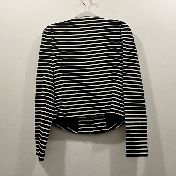 BCBGMAXAZRIA Hendrix Black/Comb Striped Blazer - Picture 6 of 8